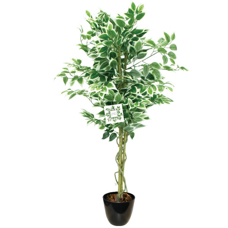 Nearly Natural Variegated Ficus Faux Tree 4ft