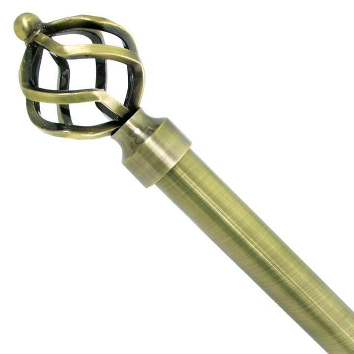 Deville Brassworks Antique Brass Curtain Pole 1.85 - 3.6m