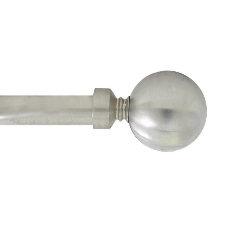 Deville Classic Silver Ball End Curtain Pole 1.2-2.1m