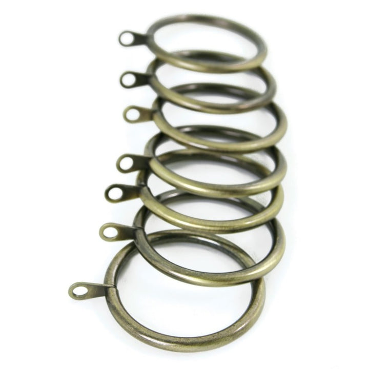Classic Antique Brass 30-32mm Curtain Rings - 10 Pack