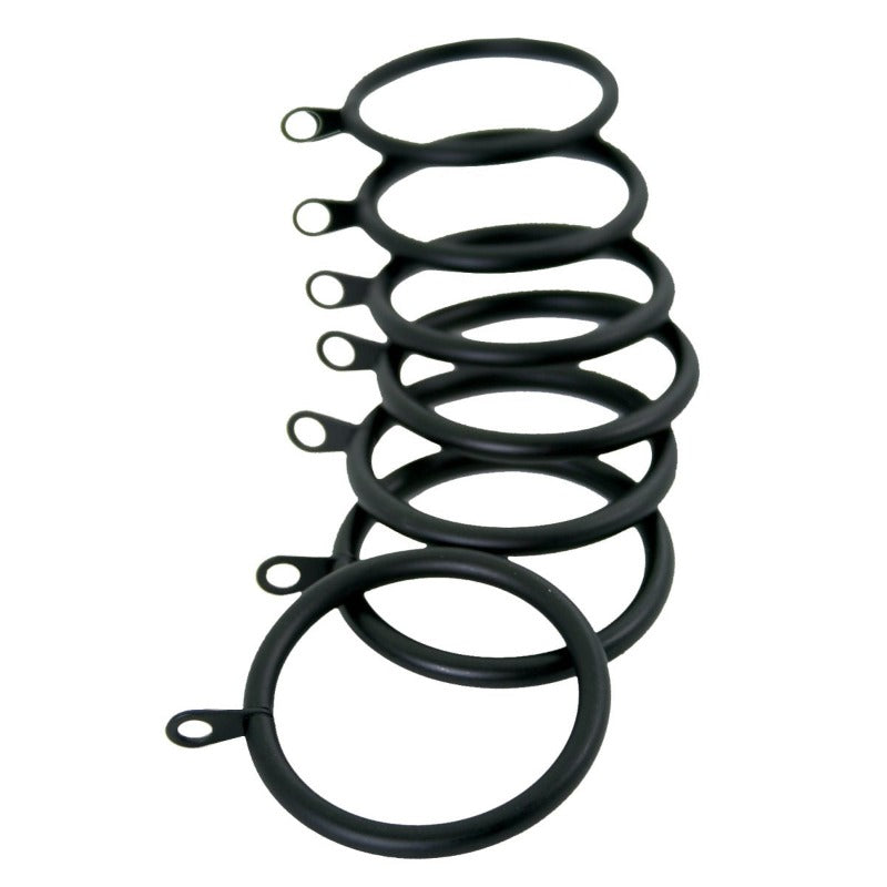 Essential Black Iron Curtain Rings 16-19mm - 10 Pack
