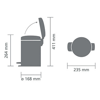 Brabantia 3 Litre Pedal Bin