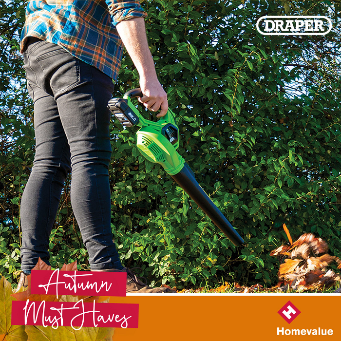 Draper Bettery Operated D20 20V Leaf Blower - 70526 - Smyths Homevalue