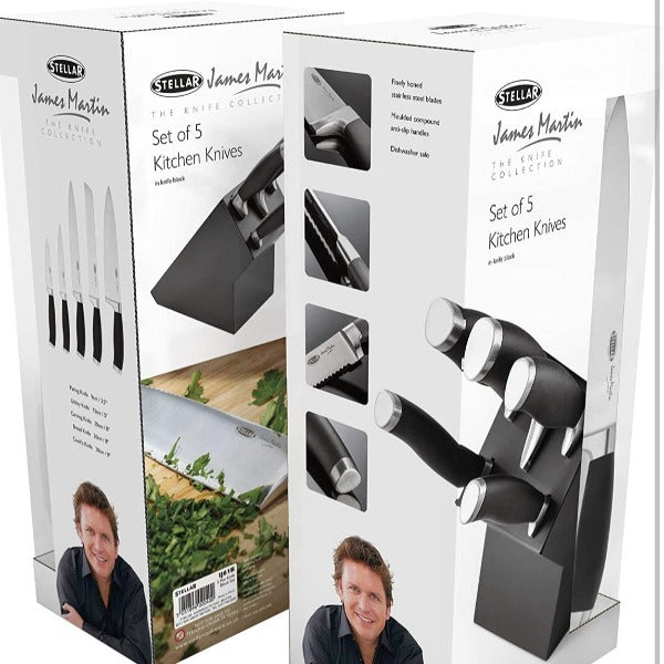 Stellar James Martin 5 Piece Knife Block Set