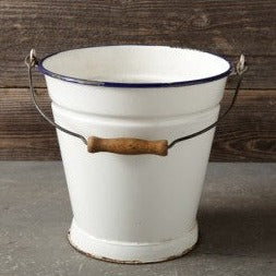 Enamel Falcon 28cm Bucket with Handle