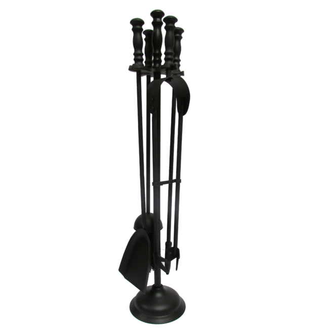 Fireside Companion Set with Tongs, Brush, Shovel & Poker