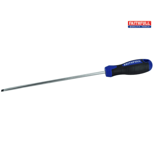 Soft Grip Screwdriver, Parallel Slotted 5.5mm 8 inch