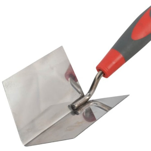 Internal Corner Trowel Stainless Steel Soft Grip Handle 4 x 3 x 3i