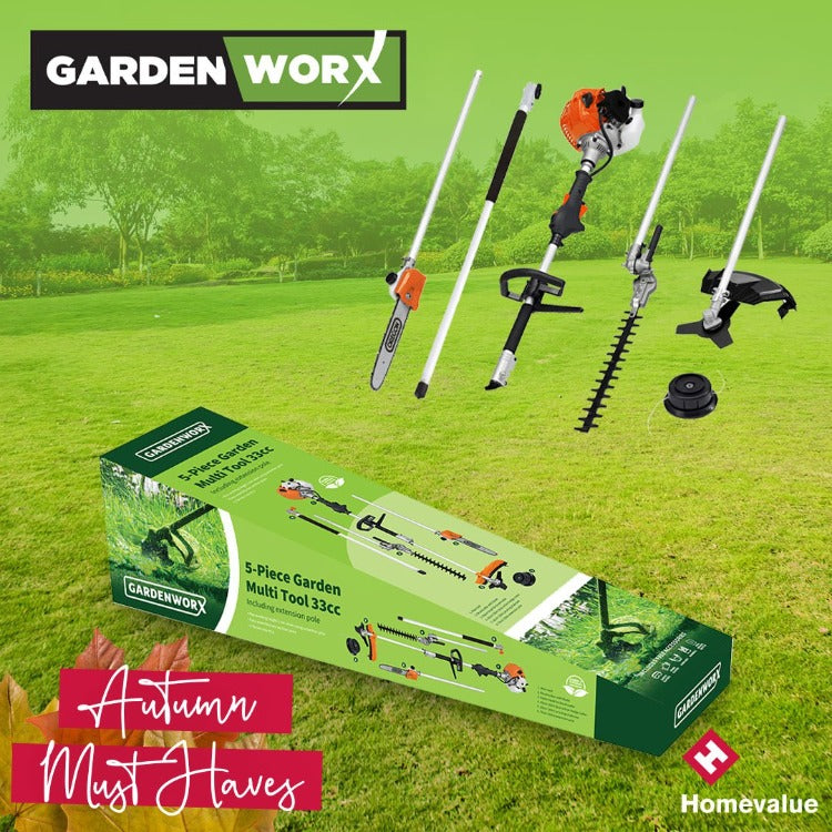 33cc GardenWorx 5 Piece Multi-Tool - Homevalue - Smyths Homevalue