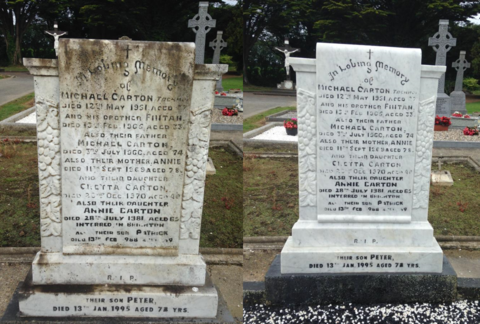 HG Headstone Cleaner Before and After