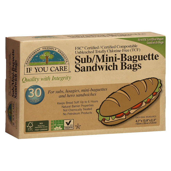If You Care Paper Mini Baguette Sandwich Bags