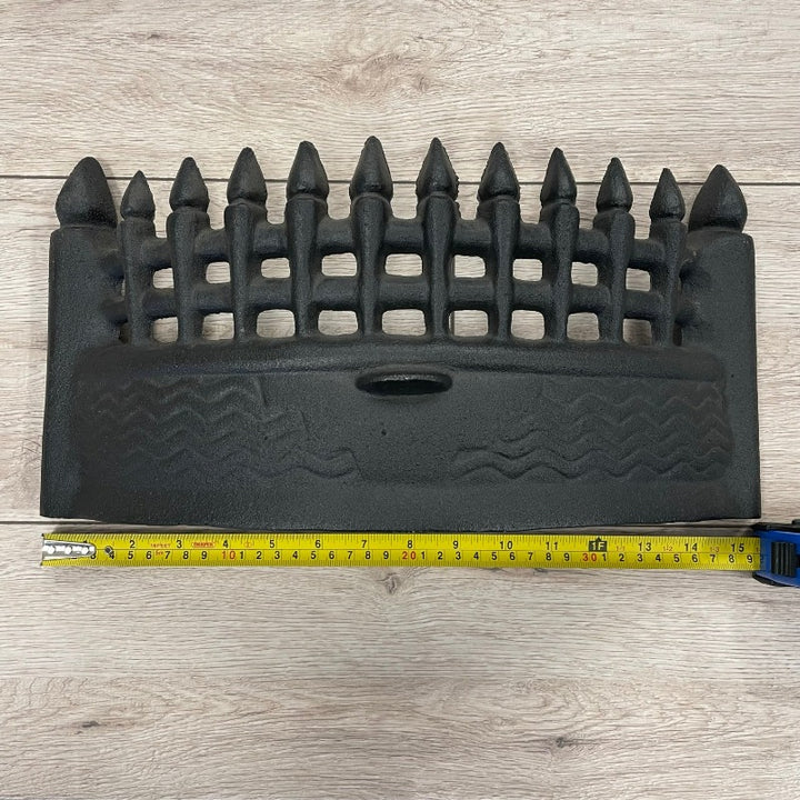 Matt Black 16" Cast Iron Round Fire Front Fret