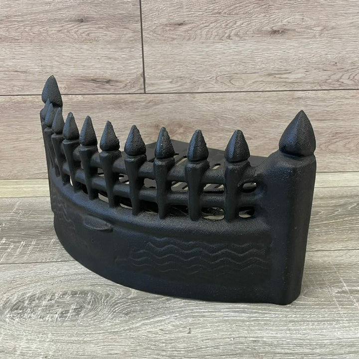 Matt Black 16" Cast Iron Round Fire Front Fret