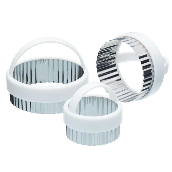 KitchenCraft Set of Three Fluted Pastry Cutters