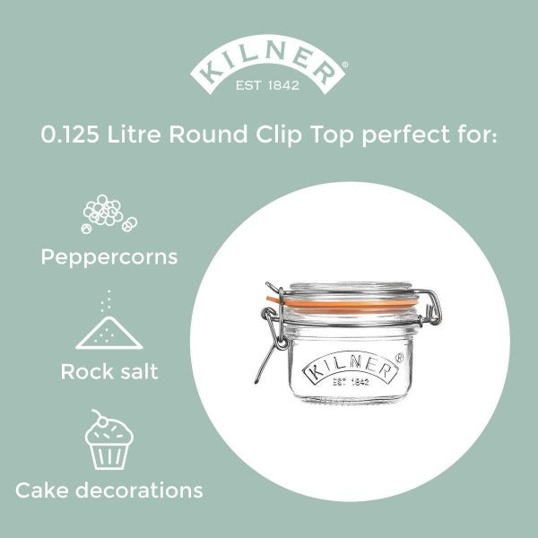 Kilner Clip Top Jar 125ml Round