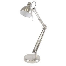 Lloytron 5w LED 'Aeon' Reading Desk Lamp - Brushed Steel