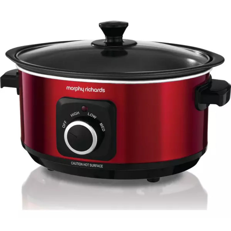 Morphy Richards 3.5Ltr Red Slow Cooker - Sear & Stew