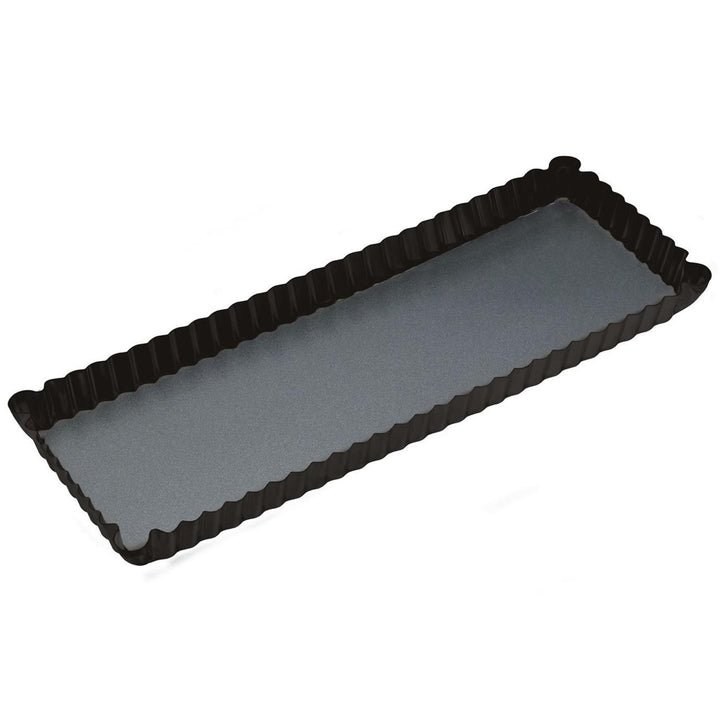 MasterClass Non-Stick Loose Base Rectangular Fluted Flan / Quiche Tin