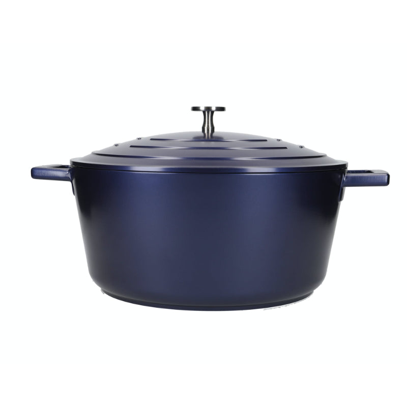 MasterClass Cast Aluminium 5 Litre Casserole Dish - Metallic Blue