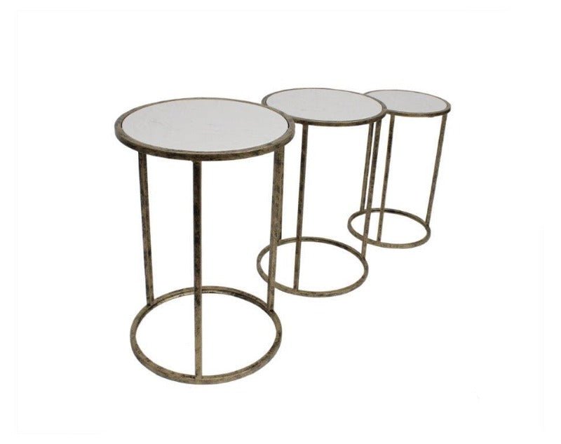 Mindy Brownes Nest of Three Marble Top Tables