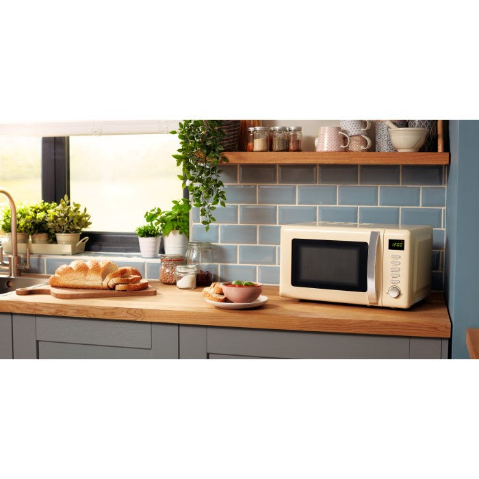 Beko 20 Litre 800w Retro Microwave - Cream