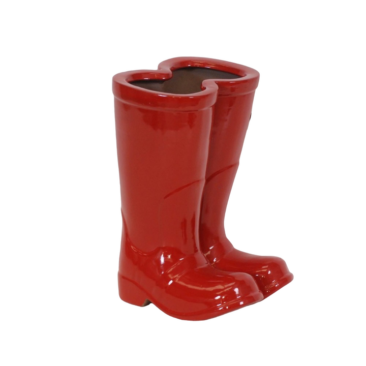 Lemonfield Pottery - Red Wellington Boot Garden Planter