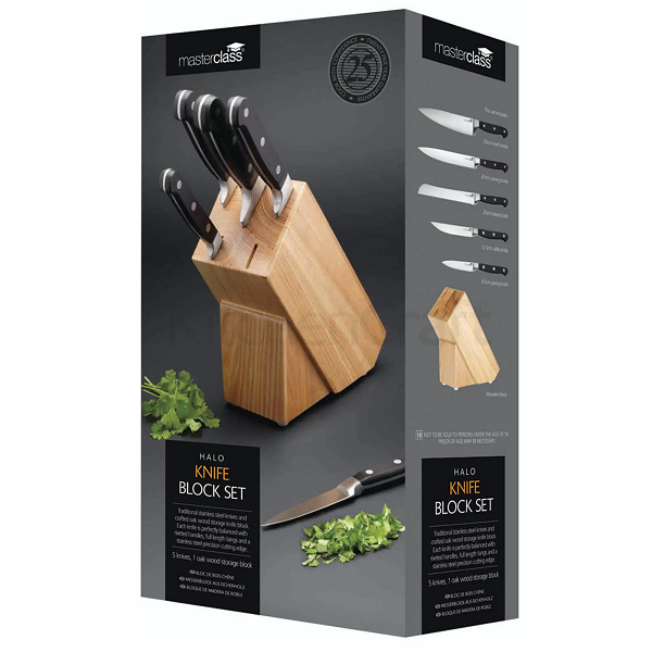 Masterclass 5 Piece Knife Block Set