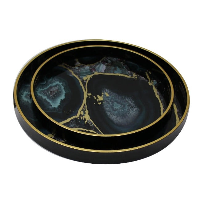 Mindy Brownes Midnight Glory Serving Tray Set of 2