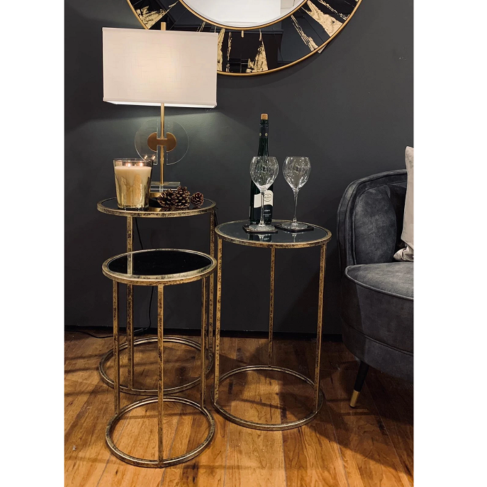 Mindy Brownes Mirror Top Nest of Tables