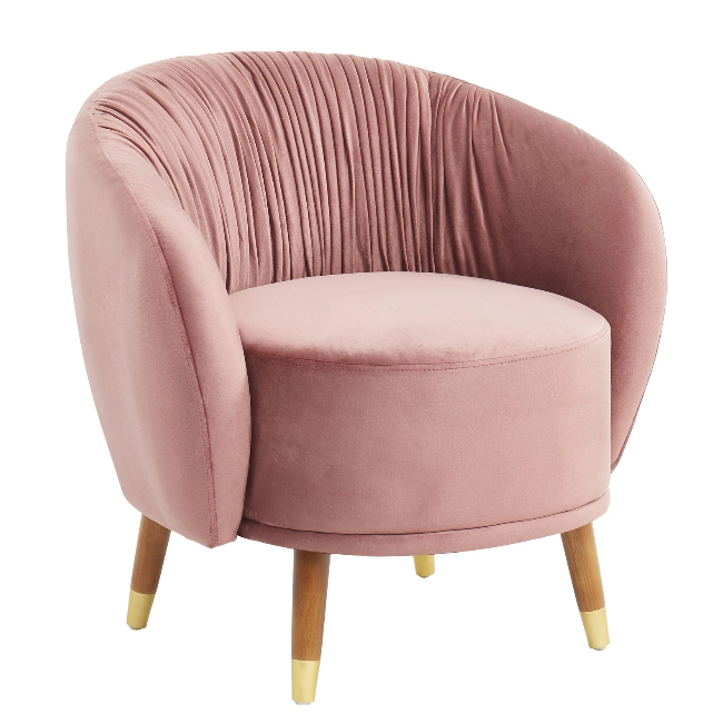 Mindy Brownes Pink Kiona Pleated Armchair - Interiors