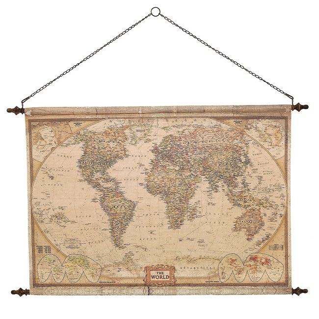 Mindy Brownes Vintage World Map