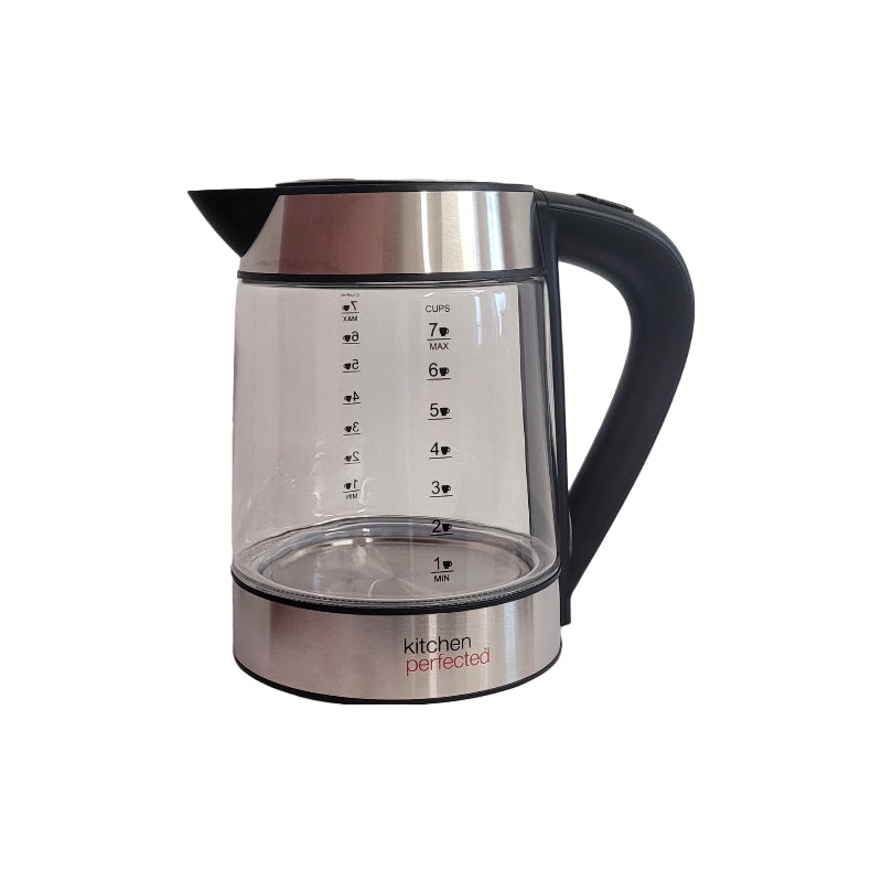 KitchenPerfected Eco-Friendly 1.7Ltr Illuminated Cordless Glass Kettle