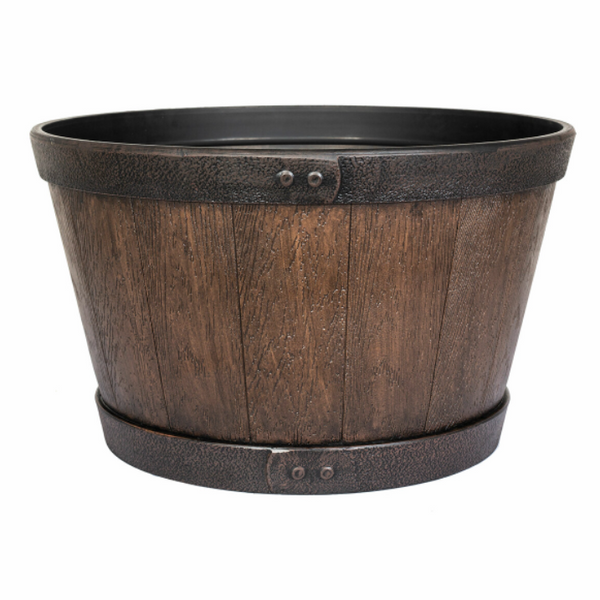 Oban Dark Oak Whisky Barrel Garden Planter 45cm