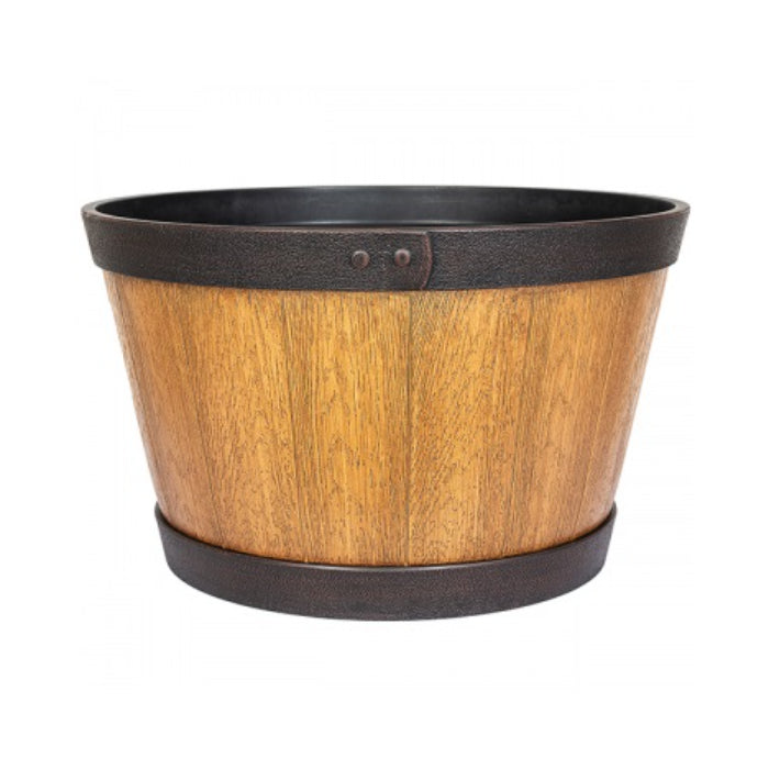 Oban Light Oak Whisky Barrel Garden Planter 45cm