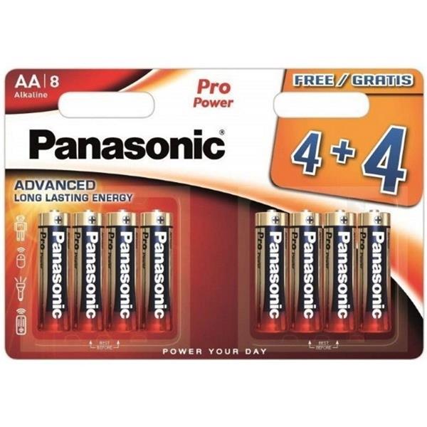 Panasonic AA Batteries Multi Pack 4 + 4 Free