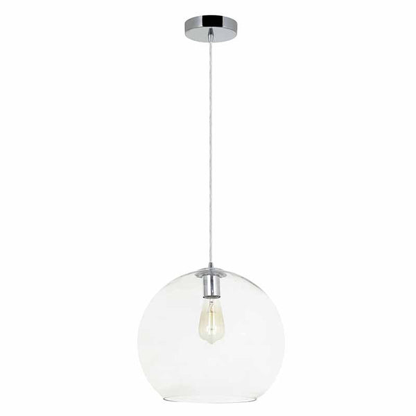 Clear Globe Glass Pendant 350mm