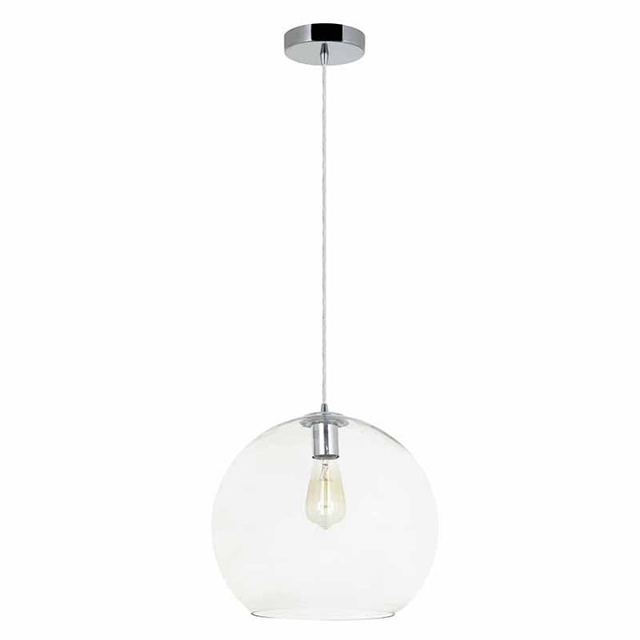 Clear Globe Glass Pendant 350mm