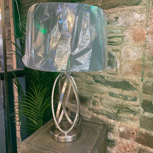 Satin Nickel Table Oval Lamp