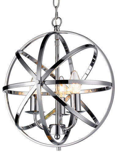 BESCA CHROME 3L ROUND PENDANT LIGHT