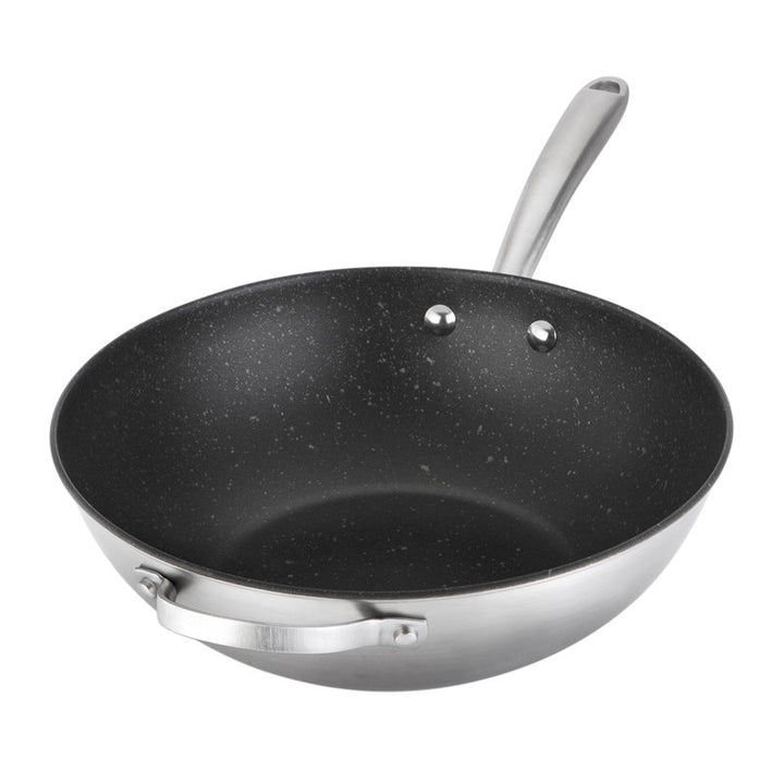 Prestige Scratch Guard Non Stick Stainless Steel Wok 29cm