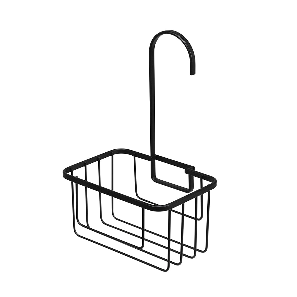 Hook Over Bathroom Caddy - Matt Black