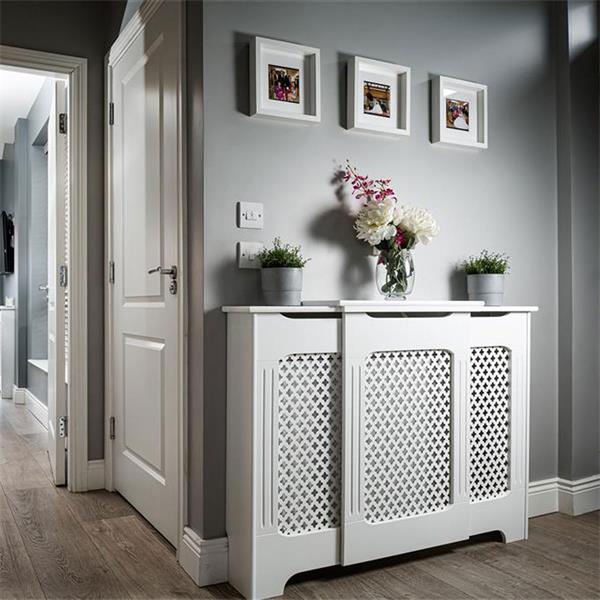 Tema Classic Adjustable White Radiator Cover Medium