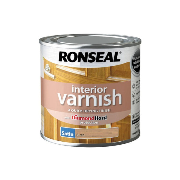 Ronseal Interior Varnish Birch Satin 250ml Media 1 of 1