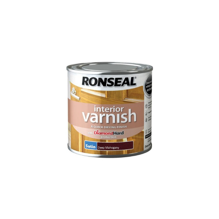 Ronseal Interior Varnish Deep Mahogany Satin 250ml
