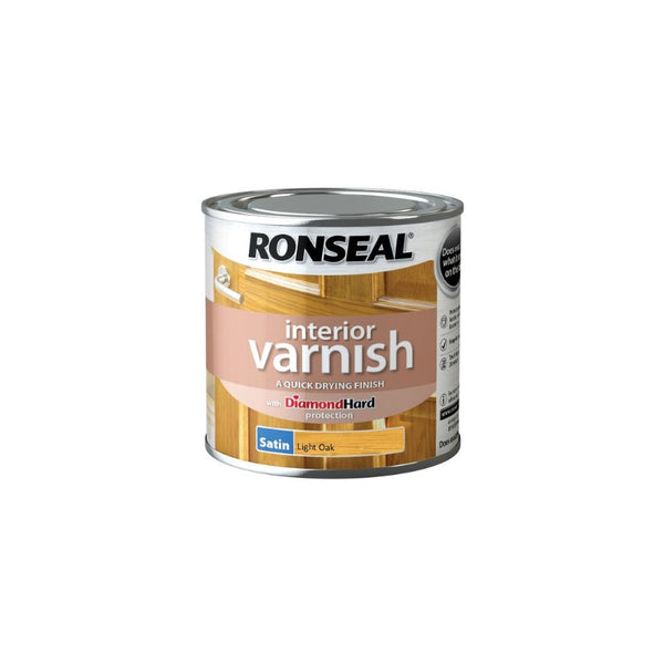 Ronseal Interior Varnish Light Oak Satin 250ml