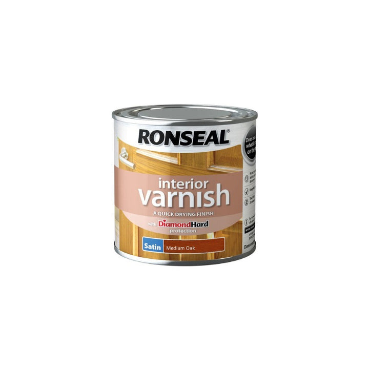 Ronseal Interior Varnish Medium Oak Satin 250ml