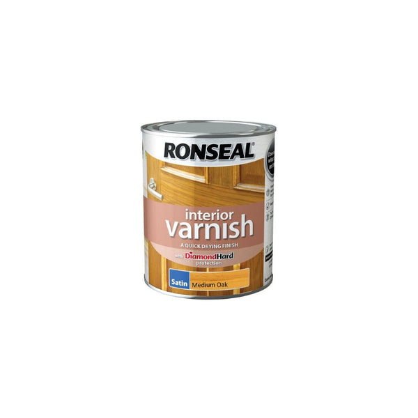 Ronseal Interior Varnish Medium Oak Satin 750ml
