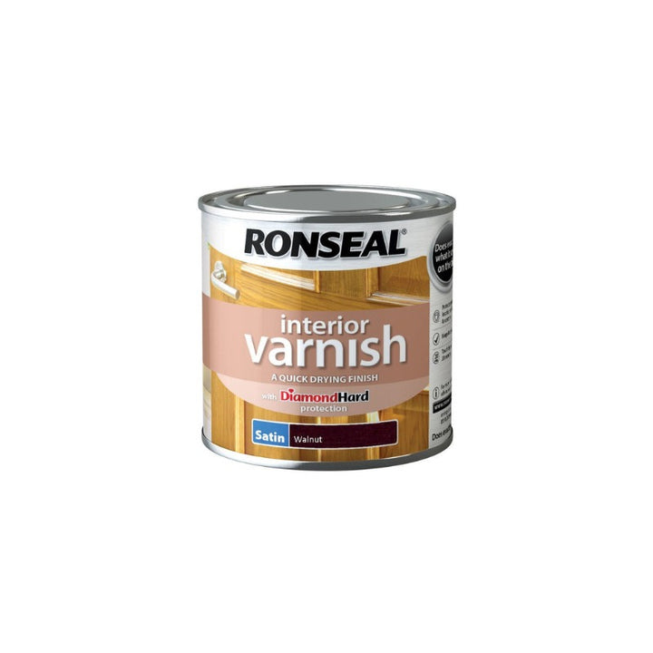 Ronseal Interior Varnish Walnut Satin 250ml