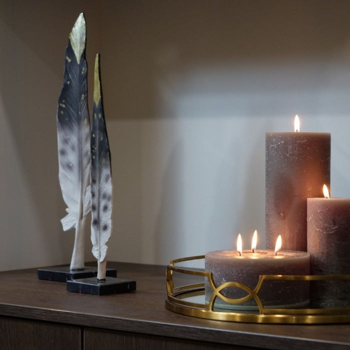 Mindy Brownes Feather On Marble Set Of 2