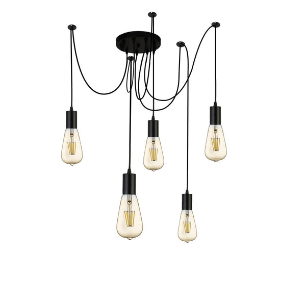 SQUIGGLE 5 LIGHT PENDANT BLACK - Interior Lighting